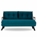 Podwójna rozkładana sofa, 133 x 50 cm, kolor petro