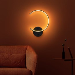 Lampa ścienna LED, 33 x 46 x 6 cm, czarna