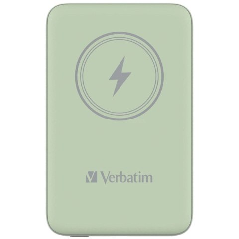 Verbatim, powerbank z ładowaniem bezprzewodowym, 5V, 32246, 10 000mAh, przyssawki do przytrzymania telefonu, zielona