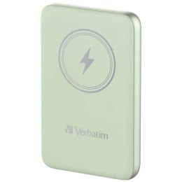 Verbatim, powerbank z ładowaniem bezprzewodowym, 5V, 32246, 10 000mAh, przyssawki do przytrzymania telefonu, zielona