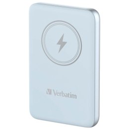 Verbatim, powerbank z ładowaniem bezprzewodowym, 5V, 32247, 10 000mAh, przyssawki do przytrzymania telefonu, niebieska