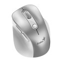 Mysz bezprzewodowa, Genius Ergo 9000S Pro, srebrna, optyczna, 2400DPI