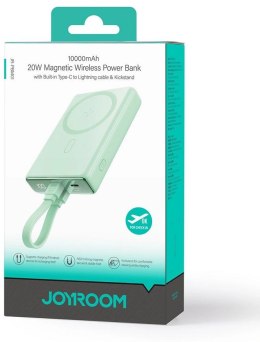 Powerbank Joyroom JR-PBM01 10000mAh 20W 1x USB-C 2x Lightning zielony + kabel JOYROOM