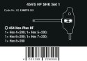ZESTAW WKRĘTAKÓW PROFIL HEX PLUS W 454/5 HF SHK SET 1, 5CZ.