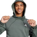 Bluza męska adidas Essentials Fleece 3-Stripes Hoodie zielona IX2366