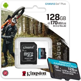 Karta pamięci Kingston Canvas Go Plus microSD 128GB 170/90MB/s Adapter KINGSTON