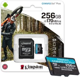 Karta pamięci Kingston Canvas Go Plus microSD 256GB 170/90MB/s Adapter KINGSTON