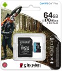 Karta pamięci Kingston Canvas Go Plus microSD 64GB 170/70MB/s Adapter KINGSTON