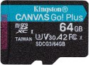 Karta pamięci Kingston Canvas Go Plus microSD 64GB 170/70MB/s Adapter KINGSTON