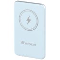 Verbatim, powerbank z ładowaniem bezprzewodowym, 5V, ładowanie telefonu, 32242, 5 000mAh, Mocowanie magnetyczne, niebieska