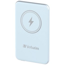 Verbatim, powerbank z ładowaniem bezprzewodowym, 5V, ładowanie telefonu, 32242, 5 000mAh, Mocowanie magnetyczne, niebieska