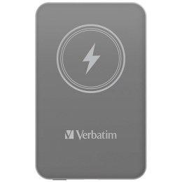 Verbatim, powerbank z ładowaniem bezprzewodowym, 5V, ładowanie telefonu, 32244, 5 000mAh, Mocowanie magnetyczne, szara