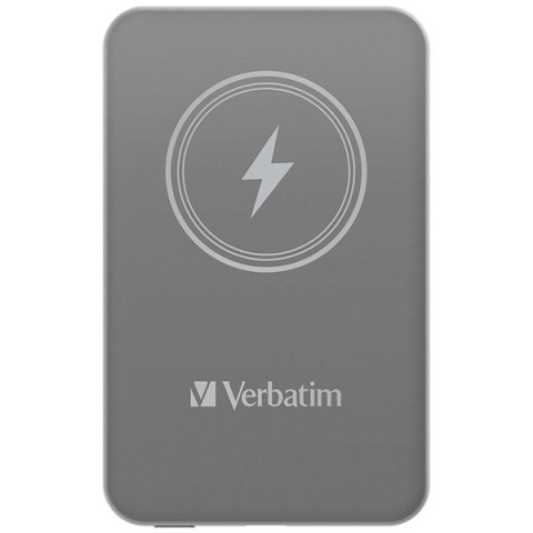 Verbatim, powerbank z ładowaniem bezprzewodowym, 5V, ładowanie telefonu, 32244, 5 000mAh, Mocowanie magnetyczne, szara