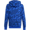 Bluza dla dzieci adidas Essentials Allover Print HD niebieska IS2555