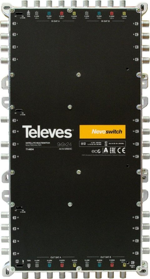 MULTISWITCH TELEVES 9x9x24 "F" 714604 NEVO TELEVES