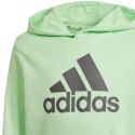 Bluza dla dzieci adidas Big Logo Essentials Cotton Hoodie jasnozielona IS2591