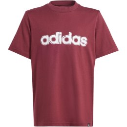 Koszulka dla dzieci adidas Table Tee Folded Graphic bordowa IM8327