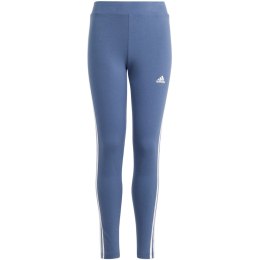 Legginsy dla dzieci adidas Essentials 3-Stripes Cotton Tights niebieskie IS2633