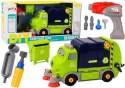 Śmieciarka Kreskówkowa Do Skręcania Ruchoma DIY Granatowy LEAN Toys