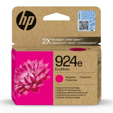 HP oryginalny ink EvoMore 4K0U8NE#CE1, HP 924e, magenta, 800s