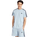 Koszulka męska adidas Essentials Single Jersey 3-Stripes Tee błękitna IS1332