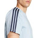 Koszulka męska adidas Essentials Single Jersey 3-Stripes Tee błękitna IS1332