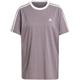 Koszulka damska adidas Essentials 3-Stripes Tee fioletowa IS1564