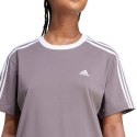 Koszulka damska adidas Essentials 3-Stripes Tee fioletowa IS1564