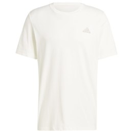 Koszulka męska adidas Essentials Single Jersey Embroidered Small Logo Tee biała IS1318