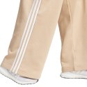 Spodnie damskie adidas Essentials 3-Stripes Fleece Wide beżowe IR5385