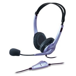 Genius HS-04S, słuchawki z mikrofonem, regulacja głośności, czarno-srebrna, 1x 3.5 mm jack