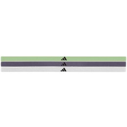 Opaski na włosy adidas Hairband 3-Pack zielona, fioletowa, biała IR7870