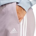 Spodnie damskie adidas Essentials 3-Stripes Open Hem Fleece różowe IR5387