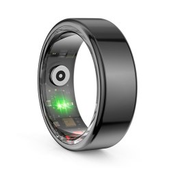 Smart RING czarny, pomiar ciśnienia, tętno, monitorowanie snu, 8