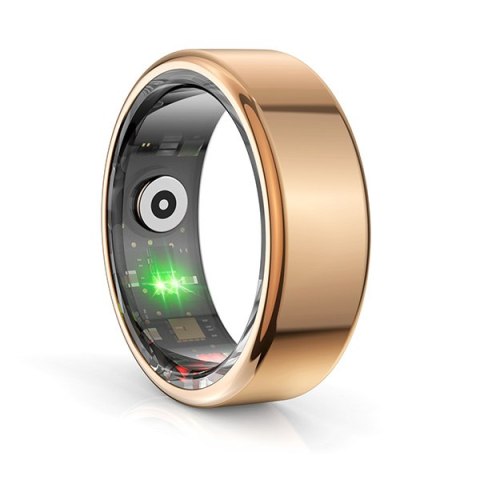 Smart RING złoty, pomiar ciśnienia, tętno, monitorowanie snu, 8", Powerton