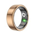 Smart RING złoty, pomiar ciśnienia, tętno, monitorowanie snu, 9", Powerton
