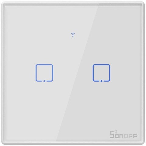 Dotykowy włącznik światła Sonoff WiFi + RF 433 T2 EU TX (2-kanałowy) SONOFF