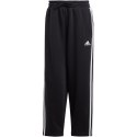 Spodnie damskie adidas Essentials 3-Stripes Open Hem Fleece czarne HZ5748