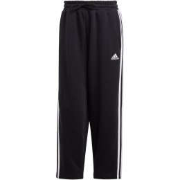 Spodnie damskie adidas Essentials 3-Stripes Open Hem Fleece czarne HZ5748