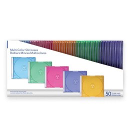 Slim Jewel Case 1 szt. CD, DVD, Blu-ray, plastikowy, kolorowy, Verbatim, po 50 ks