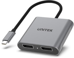 Unitek V1404A Adapter USB-C na 2x port DP 1.4 8K 60Hz UNITEK