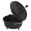 Broil-master® Kociołek żeliwny z nóżkami, 9 l, czarny