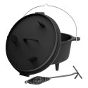 Broil-master® Kociołek żeliwny z nóżkami, 9 l, czarny