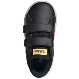 Buty dla dzieci adidas Grand Court 2.0 Lifestyle Hook and Loop czarne HP8918