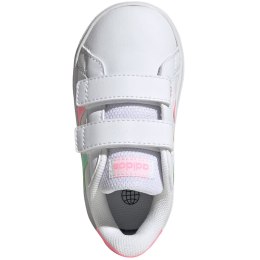 Buty dla dzieci adidas Grand Court Lifestyle Hook and Loop białe HP8917