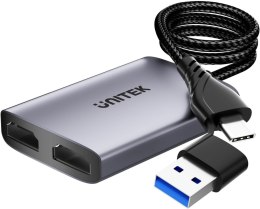 Unitek V1427A01 Adapter USB/C/A na 2x HDMI MST FullHD UNITEK