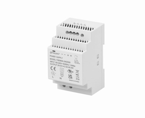 ZASILACZ IMPULSOWY NA SZYNĘ DIN YINGJIAO YSD60S-2402500 24V/60W/2,5A YINGJIAO