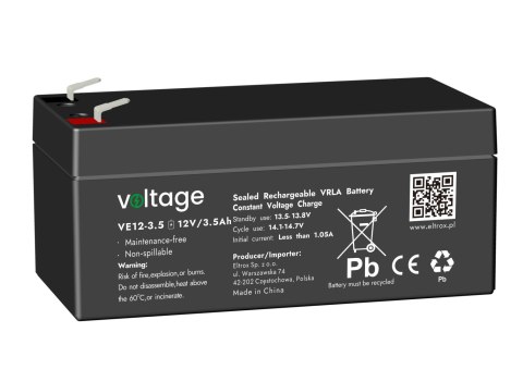 Akumulator AGM Voltage 12V 3.5Ah VE12-3.5 VOLTAGE