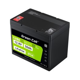 Green Cell CUBE Akumulator LiFePO4 50Ah 12.8V 640Wh Litowo-Żelazowo-Fosforanowy do Kampera, Wózka golfowego,Elektrowni wiatrowej