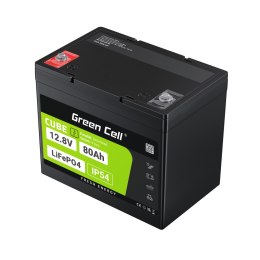 Green Cell CUBE Akumulator LiFePO4 80Ah 12.8V 1024Wh Litowo-Żelazowo-Fosforanowy do Kampera, Urządzeń czyszczących, Kemping